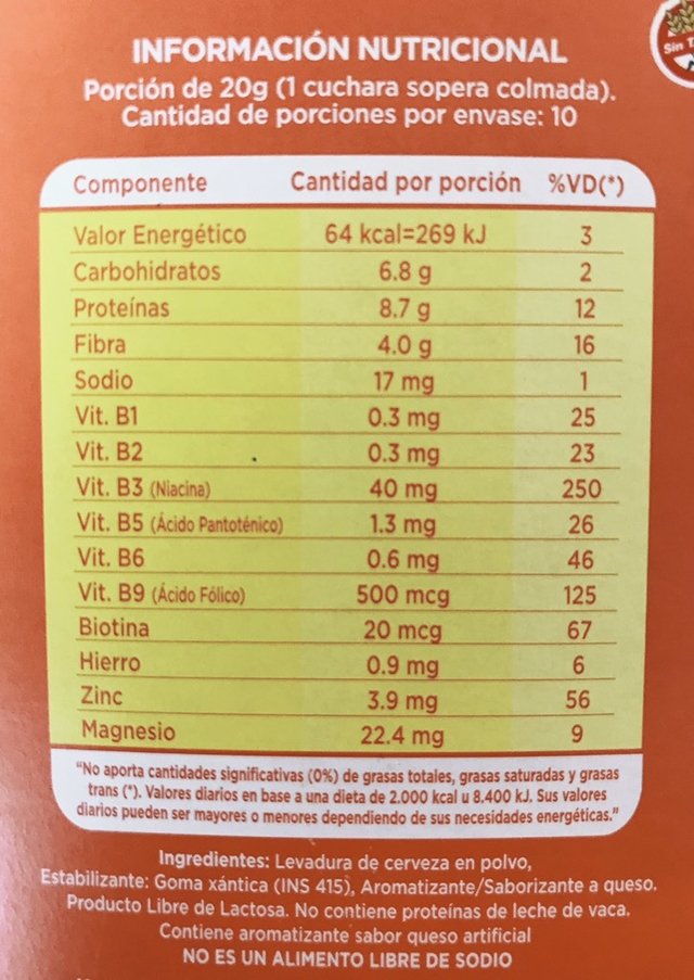 Levadura Nutricional Nutrileva 500