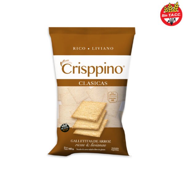 Galletitas de Arroz Clásicas x100gr - Crisppino